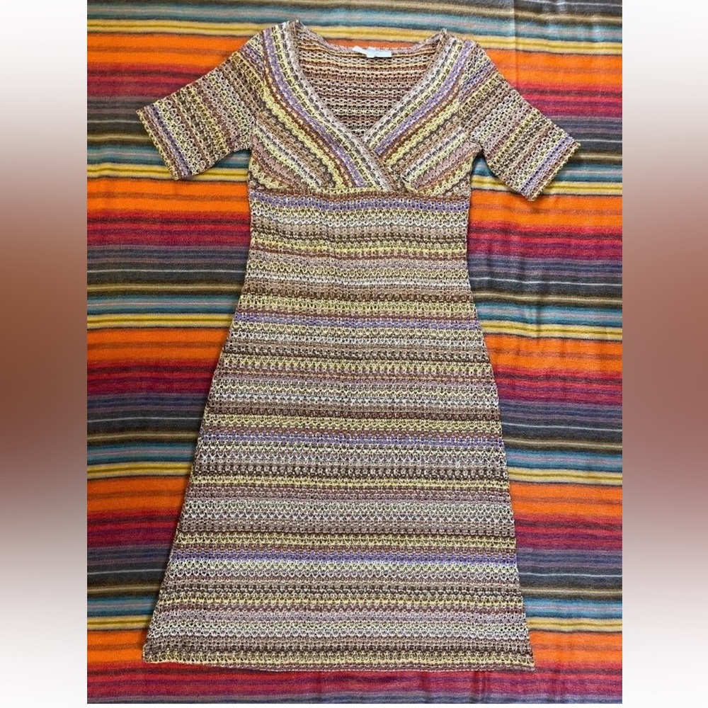 Sleeping On Snow vintage Anthropologie sweater knit dress 2003 Medium